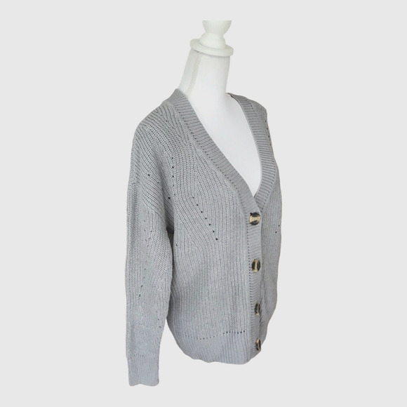 Cloth By Design Women’s XS Gray Button Front Knit Cardigan Sweater NWOT - Picture 9 of 13